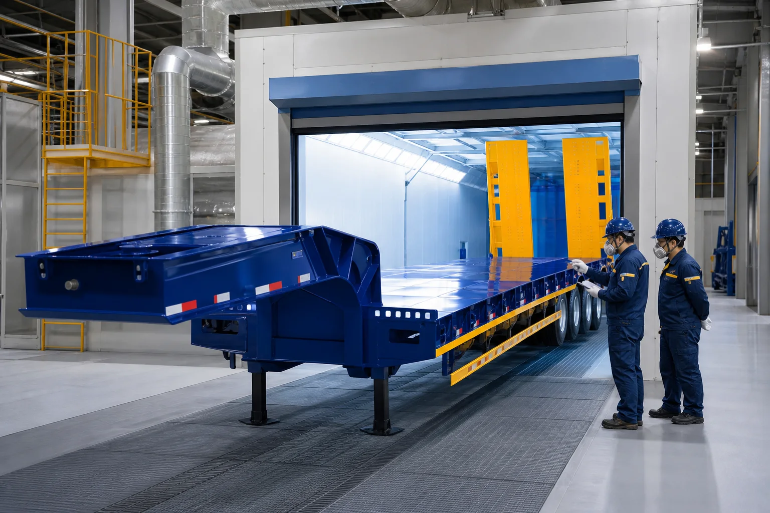 Surface Treatment & Finishing at the LOONG trailer factory