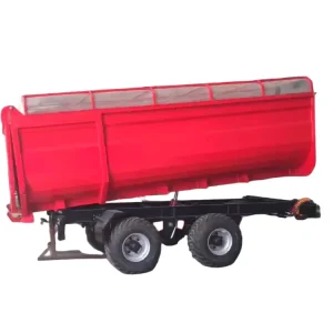 1 10 Ton Agriculture Farm Trailer 4 Wheel Hydraulic Dump Tractor Tow with Axle Core Component