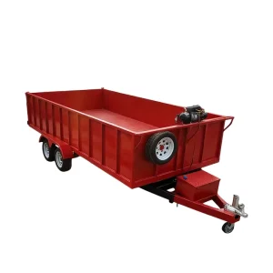 1.5T Q235 Steel 2 Axle Farm Utility Trailer with Electric Winch for Agriculture Cargo Hauling
