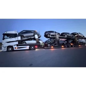 10 Cars 3 Axles Double Deck Hydraulic Vehicle Hauler Car Transport Trailer Car Carrier Semi Truck Trailer