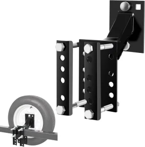 10″ Trailer Spare Tire Carrier Black Powder Painted Utility Off-Road Trailer Boat Trailer