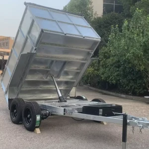 10000LBS Strong Double Chassis Solid Higher Sides Large Store Capacity Utility Dump Tipping Trailer