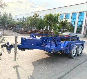 10000lbs Drop Deck Trailer Hydraulic Dump Trailer 6*12ft Anti shock Car Hauling Trailers with Dual Axles