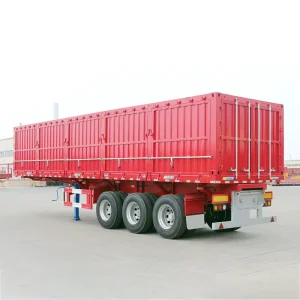 100T 3 Axles 12 Wheel Heavy Duty Side Wall Semi Trailer End Dump Truck 12R22.5 Tyre High Strength Steel Trailer