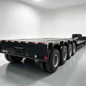 100T Heavy Duty Steel Detachable Gooseneck Semi Trailer