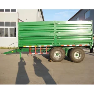 10T Double Axle Four Wheel Farm Trailer for Farm Tractor Dump Truck Use Agricultural Trailers