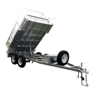 12*7ft Special Transport Trailer 3500KG Utility Box Trailer Hot Dip Galvanized Steel Farm Cage Car Trailer