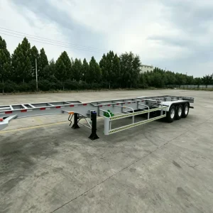 12R22.5 New Tires 40ft Skeleton Semi trailer with Mechanical Suspension for Transportation Trailer