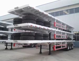 12m 13m 14m 40t 80t Container Transport Flatbed Deck Semi Trailer For Sale