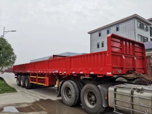 13 Meter 40T Heavy Duty 3 Axle Side Wall Cargo Semi Trailer Brake System Steel Side Wall Semi Trailer Truck Trailers