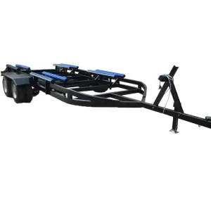 13 Tons Stainless Steel Folding Boat Lift Trailer with Motor Rib Kayak Rollers Watercraft Trailers