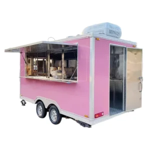 13.12ft Mobile Food Truck Cart Full Kitchen Concession Street Trailer for Fast Food Restaurants