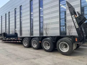 150T Gooseneck Lowbed Trailer Lowboy Semi Trailer Low Bed Semi Trailer