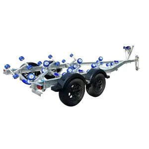 1550kgs Load Aluminum Boat Trailers 21ft Boat Trailers With Double Axles Wobbly Rollers Boat Trailers