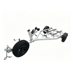 15ft Alloy Single Axle Boat Trailer with Poly Bunks for Small Light Weight Boats