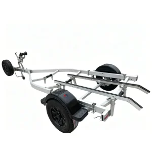 15ft Light Duty Aluminum Boat Trailer With Single Axle & Poly Bunks