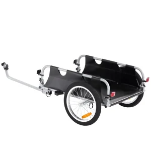 16 Inch Wheels Heavy Duty Bicycle Wagon Cart Cargo Utility Trailer