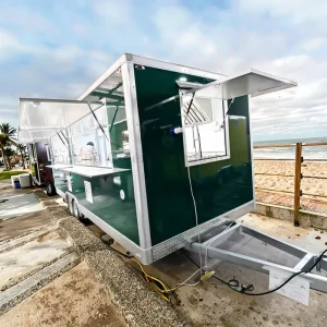 16ft 18ft 19ft 20ft Food Trailer Concession Fast Mobile Food Truck Full Kitchen Equipment for Juice Beer Catering