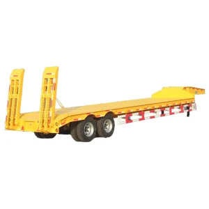16m Hydraulic Detachable Gooseneck 40t Lowbed Trailer Truck with Two Axles Semi Trailer