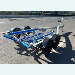 19ft Aluminum Boat Trailer Tandem Axle Boat Trailer With Poly Bunks for Fishing Boats