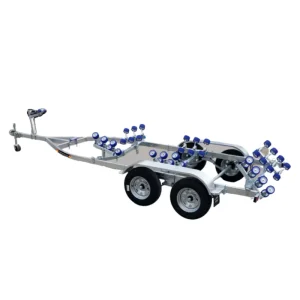 19ft Hot Dip Galvanized Boat Trailer with Double Axle Customizable 750kg Payload