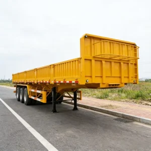 2/3/4/5 Axles 60Ton Flatbed Container Carrier Semi Trailer with Sidewall Utility Cargo