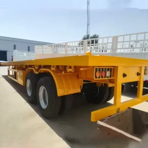 2 3 4 Axis Flat Bottomed Semi Trailer Container Excavator Transport Semi Trailer Low Bed Truck Trailer