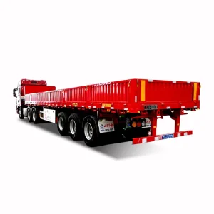 2 3 4 Axles 60 Ton 80 Ton Flatbed Semi Truck Trailers