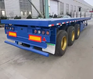 2 3 4 Axles 60 Tons 80 Ton 20ft 40ft 45ft Container Shipping Flat Bed Semi Truck Trailers Flatbed Trailer for Sale