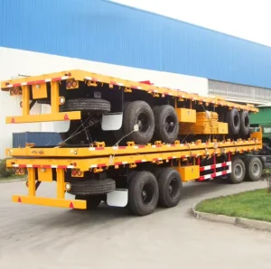 2 3 4 Axles Flatbed 20ft 40ft 45ft Container Semi Truck Trailer 20ft 40ft Flatbed Semi Trailer
