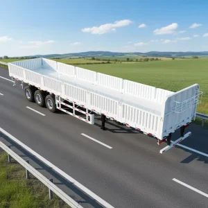 2/3/4 Axles Side Wall Sidewall Semi Trailer 20ft 30ft 40ft Bulk and Container Transportation Truck Trailers