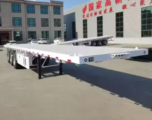 2 3 4 axle 40FT Container Transport Semi Trailer 12.5m Heavy Duty Flatbed Truck Trailer