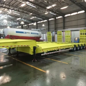 2 3 4axels 10m18m 50ton 80ton 100ton Lowbed Transport Semi Trailer Trucks