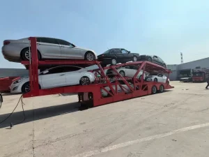 2 3 Axle Air Suspension 5 Units Car Carrier Semi Trailer 2 Axle Transport 7 Units Car Carrier Trailer 8 Units Cage Truck