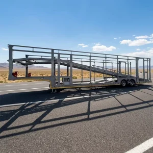 2/3 Axle Automatic Double Deck Semi Trailer Car Carrier Steel 20 80ton Payload 13000mm Length 12r22.5