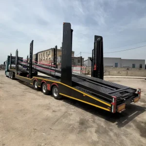 2 3 Axle Car Carrier Semi Trailer 6-12 Cars Vehicle Transport Double Deck Truck Trailer