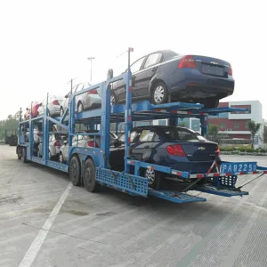 2 3 Axle Car Carrier Semi Trailer Combined Loading Container Function 8 10 12 Bits Car Transport Semi Trailer
