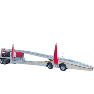 2/3 Axle Car Carrier Trailer, 6/8/10 Car Semi-Trailer Fully Foldable Car Trailer, Can Be Loaded Into Container