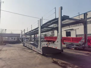 2/3 Axles 50000kg Capacity Steel Car Carrier Semi Trailer for Long Distance Auto Transport