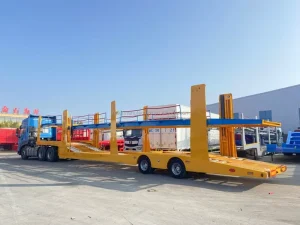 2 3 Axles Air Suspension Car Transport Semi Trailer Certified Car Carrier Trailer Galvanized Trailer Stainless Steel Trailer