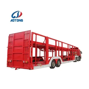 2 3 Axles Vehicle Transporter Trailer Double Deck Car Carrier Semi Truck Trailers Cars Transport Truck Trailers