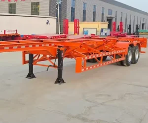 2 3axles 20feet 40FT Skeleton Container Chassis Dual Combo Skeletal Container Semi Trailer Container Trailer with Twist Lock
