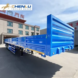2 Axle 20ft 40ft Semi Trailer Shipping Container Flatbed Truck Trailer