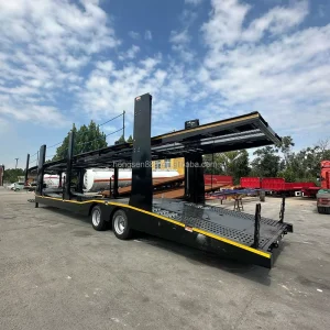 2 Axle 8 Cars Transport Hydraulic Mechanical Lifting Towing Double Deck Car Trailer Car Carrier Truck Trailers