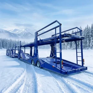 2 Axle 8 Units Double Deck Car Transport Truck Trailer Vehicle Transport Semi Trailer