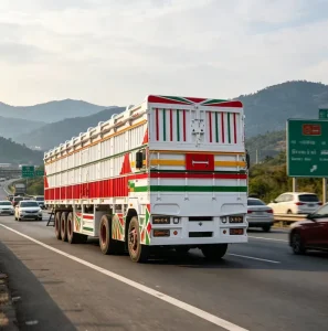 2 Axle African Painted 13-meter 40-ton Bulk Cargo Box Semi Trailer Can Be Resized