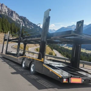 2 Axle Air Suspension Steel Semi Trailer Car Transport Trailer 8 Car Carrier 25 30T Payload