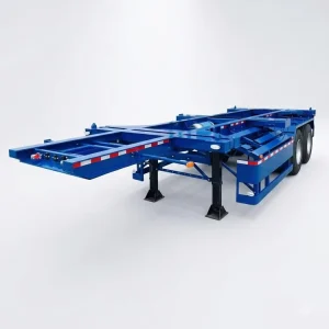 2 Axle Chassis Trailer for 20ft 40ft Container Transport Skeleton Semi Trailer