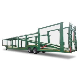 2-Axle Hydraulic Tilting Deck Car Carrier Trailer Removable Ramps 8-Vehicle Transport Truck Trailers