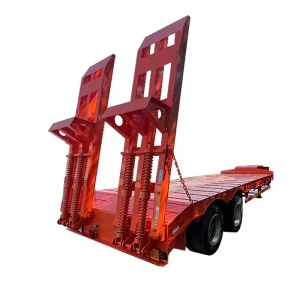 2 Axle Lowbed Low Bed Lowboy Semi Trailer Truck Trailers Gooseneck Lowbed Semi Trailer